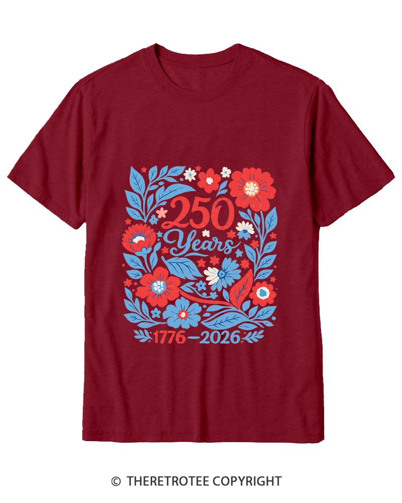 TheRetroTee USA 250 Years Shirt 1776 Cotton T-Shirt