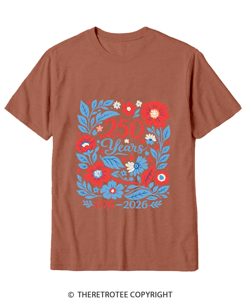 TheRetroTee USA 250 Years Shirt 1776 Cotton T-Shirt
