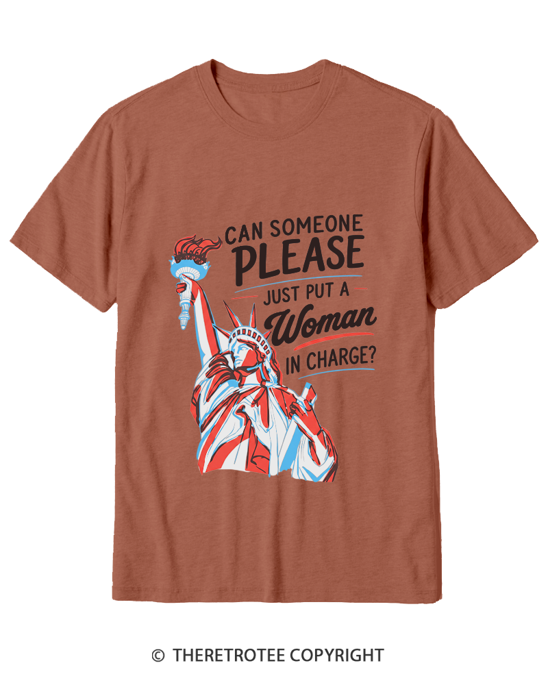 TheRetroTee Feminist 4th of July Cotton T-Shirt