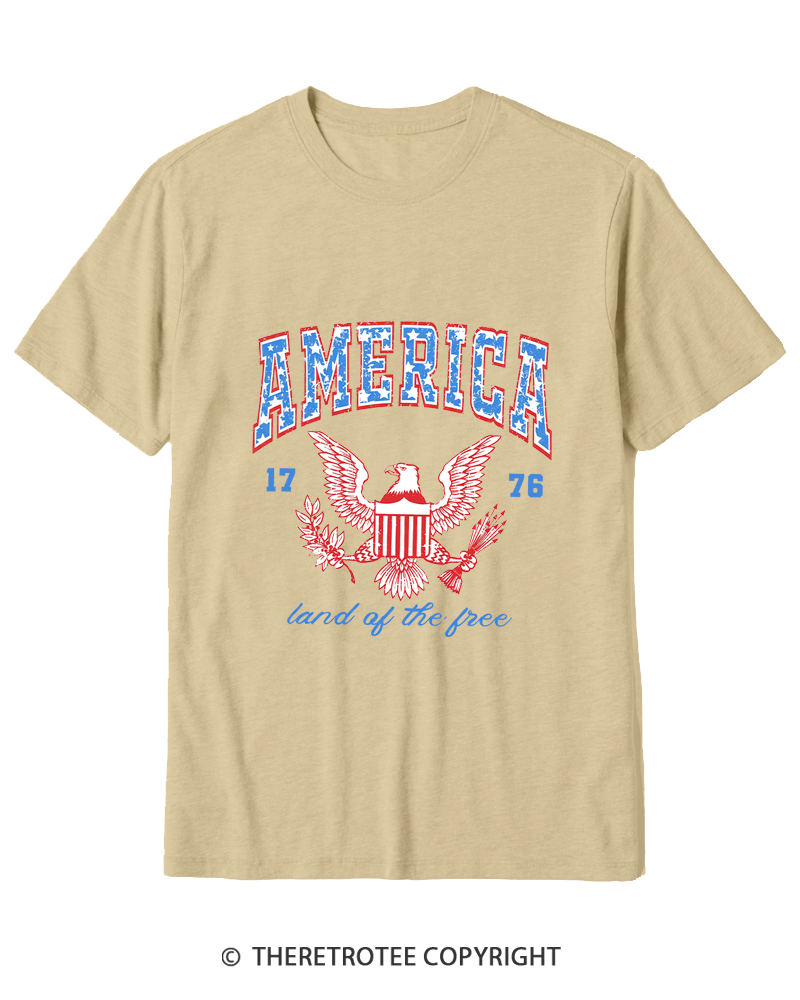 TheRetroTee Red White and Blue 1776 Cotton T-Shirt
