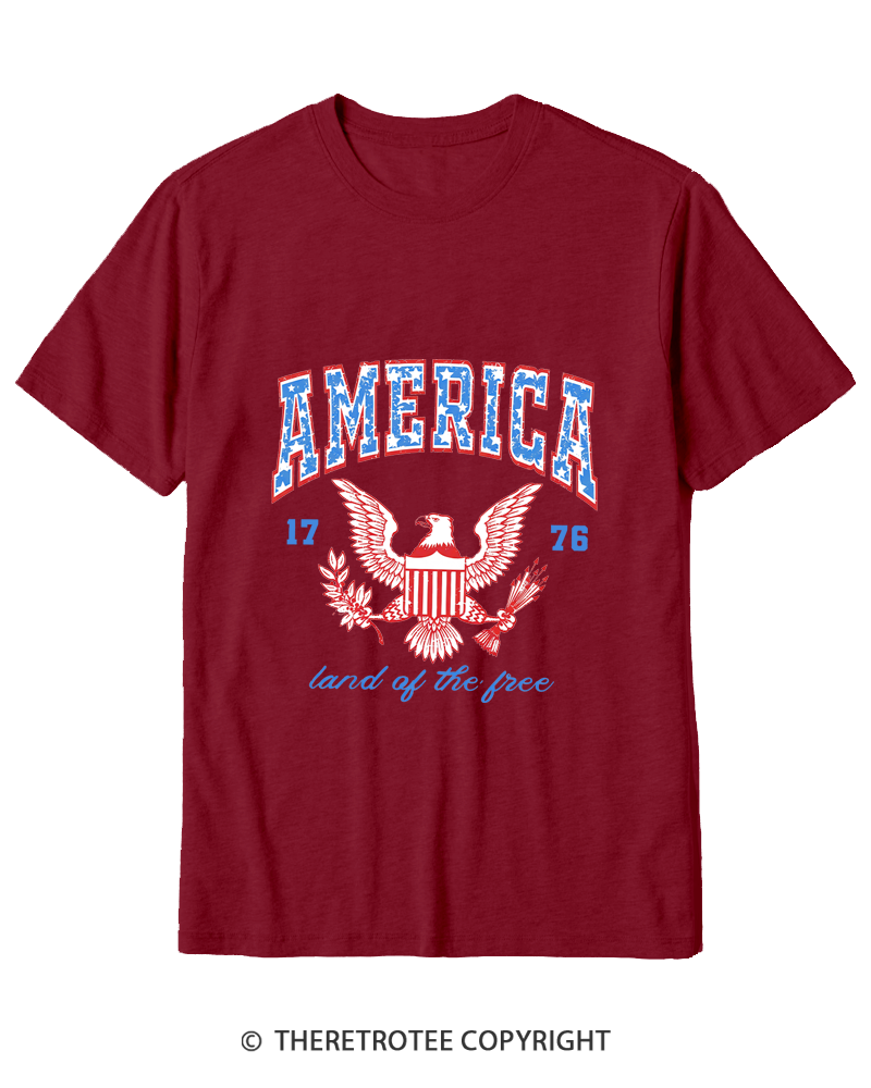 TheRetroTee Red White and Blue 1776 Cotton T-Shirt