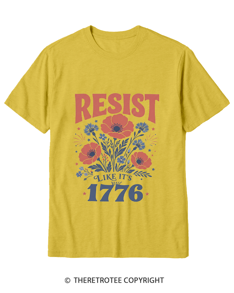 TheRetroTee Resist Like It's 1776 Cotton T-Shirt