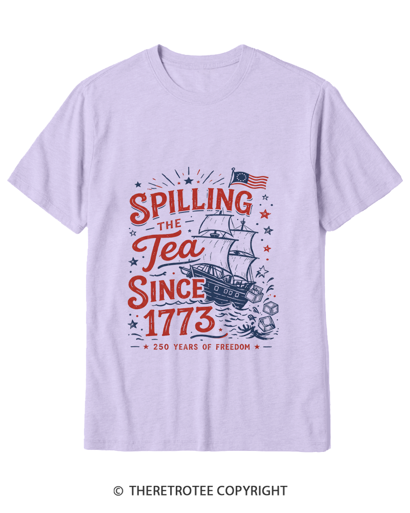 TheRetroTee Spilling The Tea Since 1773 Cotton T-Shirt
