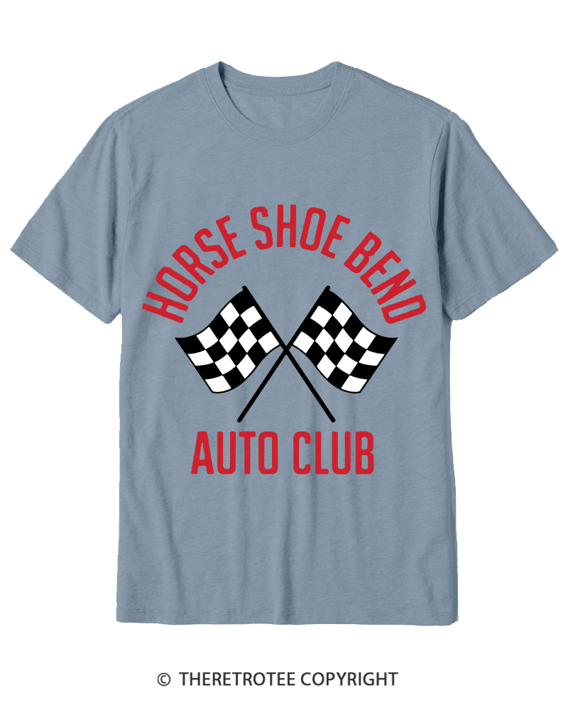 TheRetroTee Horse Shoe Bend Auto Club 2010s Cotton T-Shirt