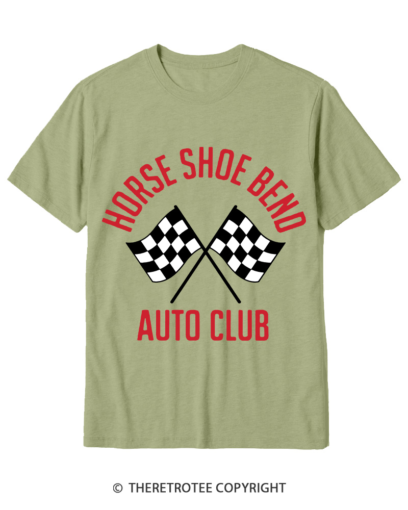 TheRetroTee Horse Shoe Bend Auto Club 2010s Cotton T-Shirt