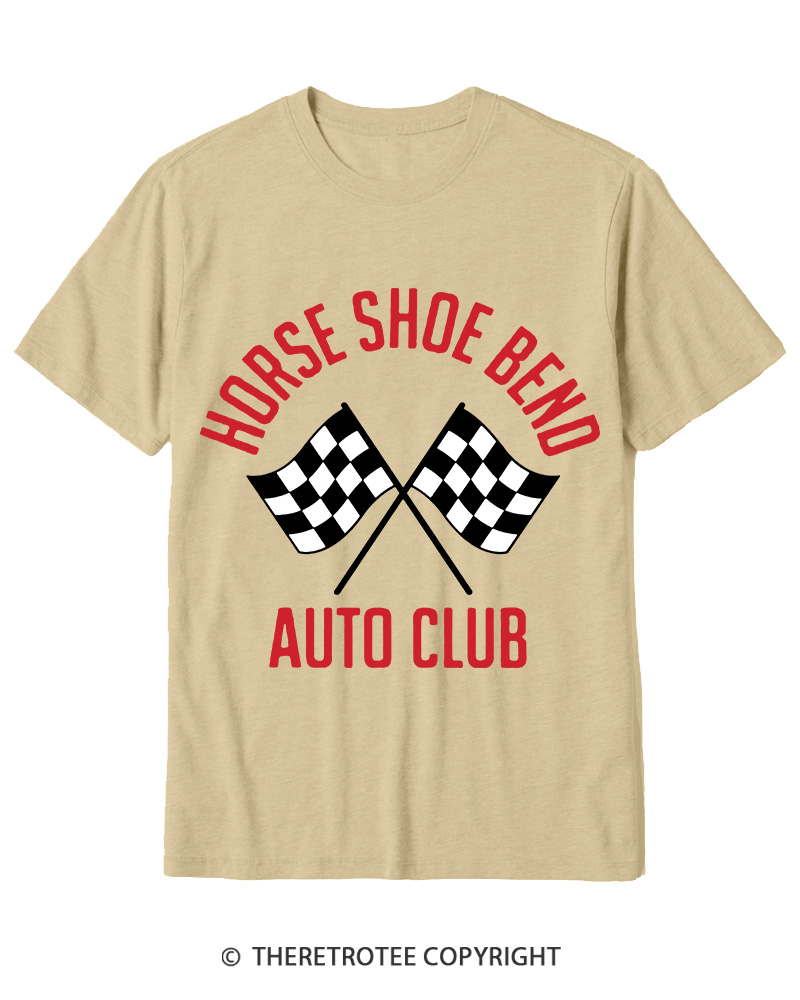 TheRetroTee Horse Shoe Bend Auto Club 2010s Cotton T-Shirt