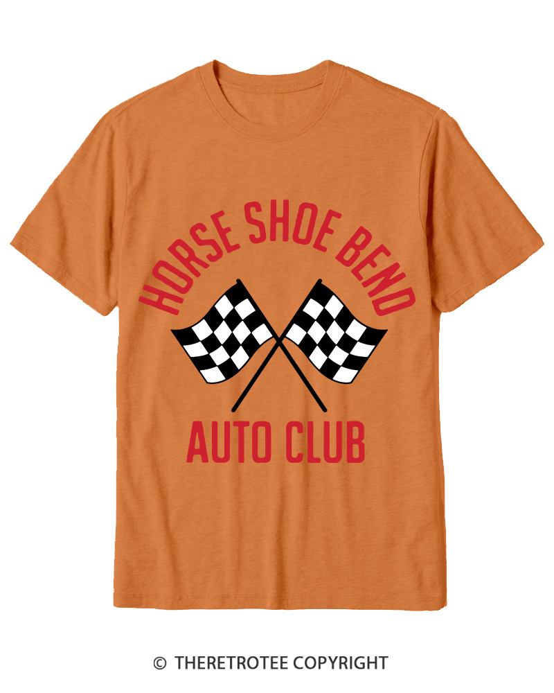 TheRetroTee Horse Shoe Bend Auto Club 2010s Cotton T-Shirt