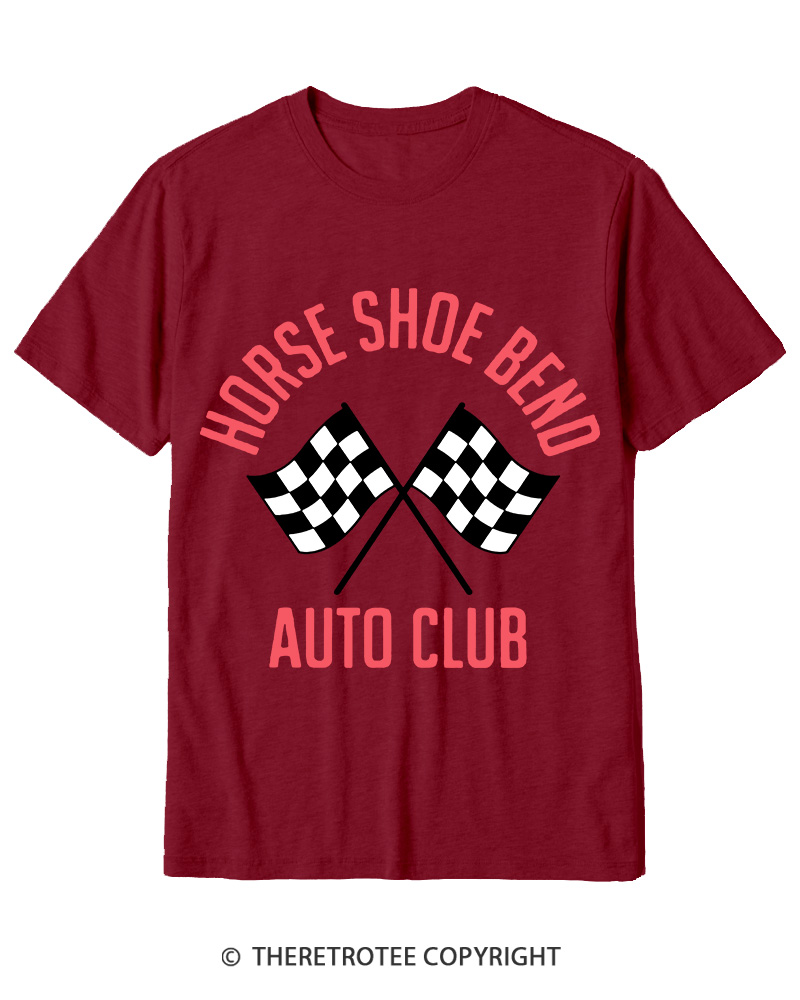 TheRetroTee Horse Shoe Bend Auto Club 2010s Cotton T-Shirt