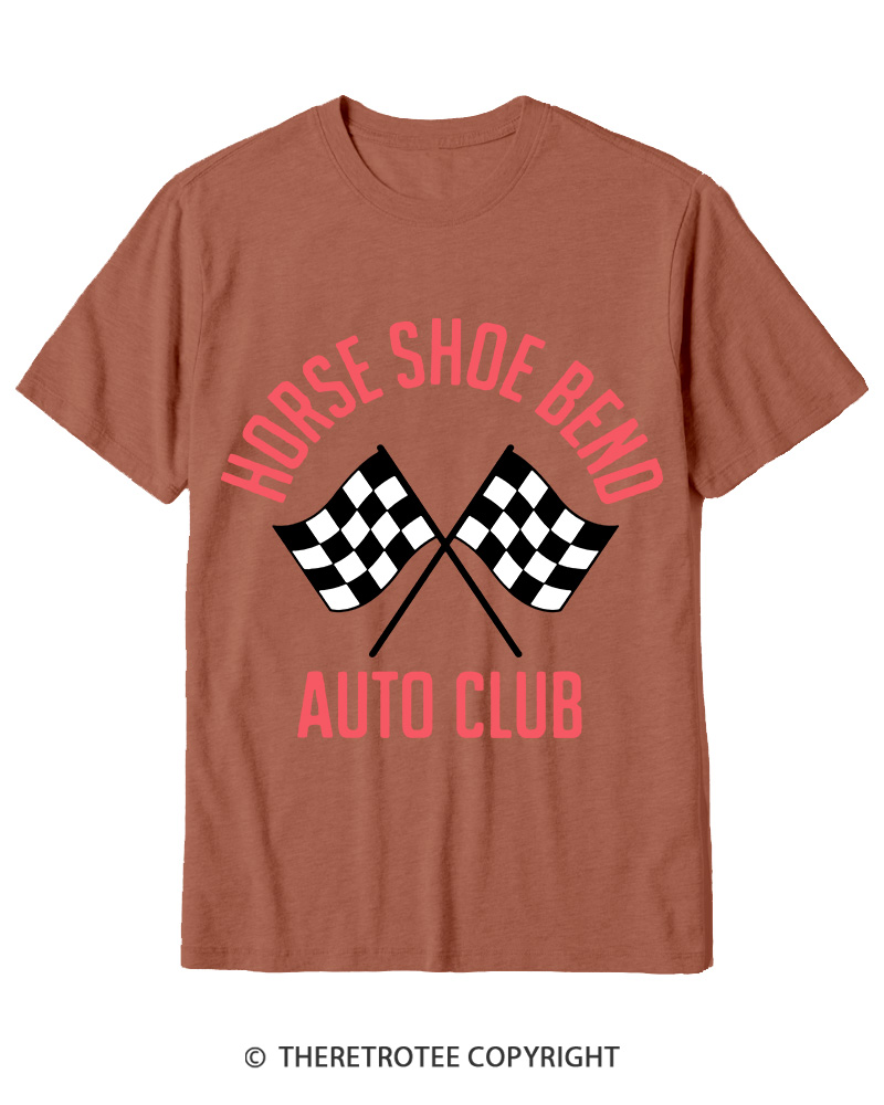 TheRetroTee Horse Shoe Bend Auto Club 2010s Cotton T-Shirt