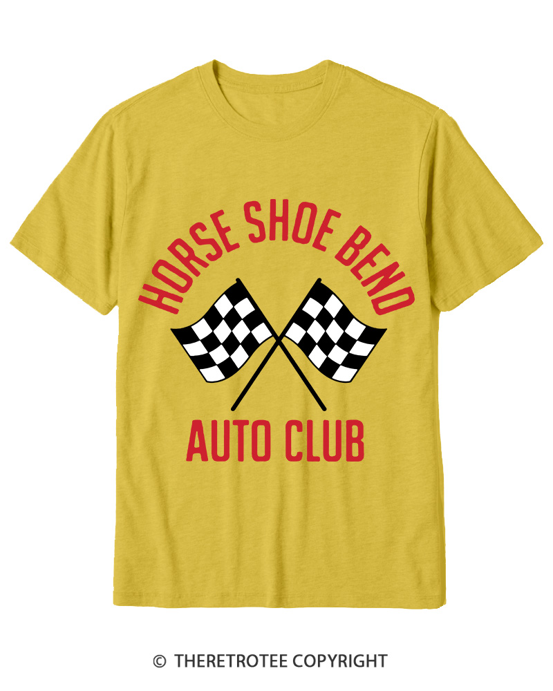 TheRetroTee Horse Shoe Bend Auto Club 2010s Cotton T-Shirt