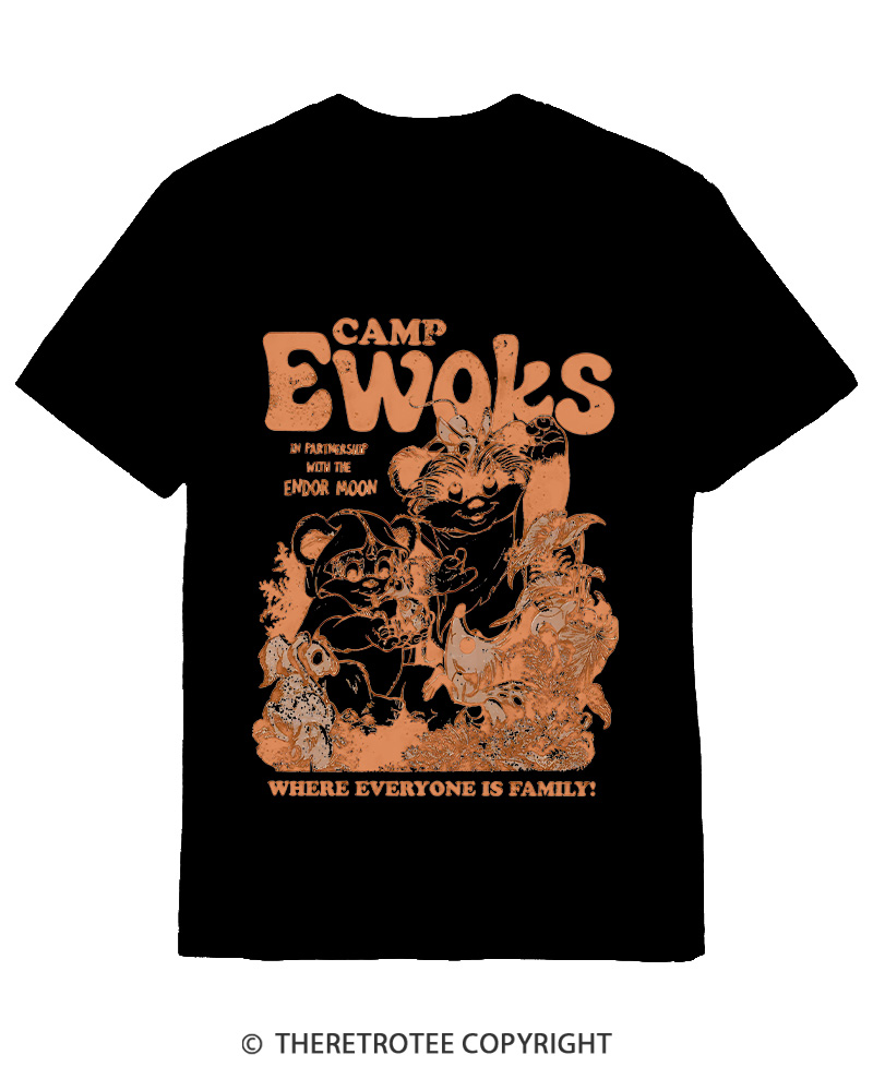 TheRetroTee Camp Ewoks 1980s Cotton T-Shirt
