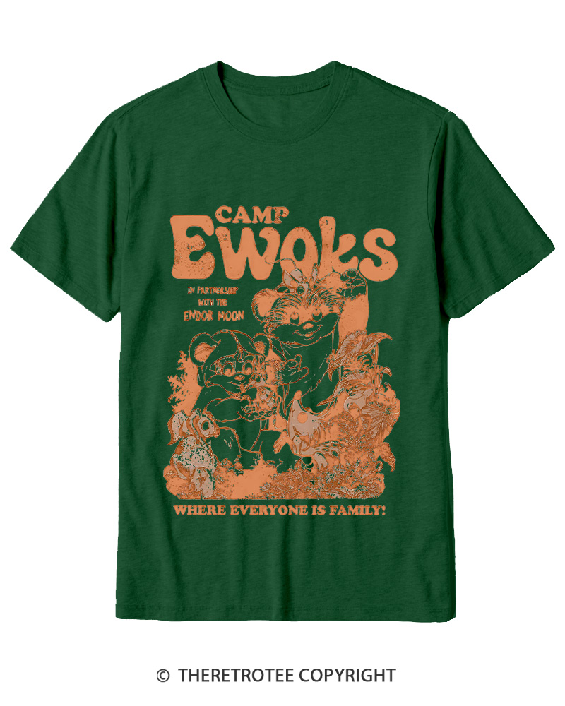 TheRetroTee Camp Ewoks 1980s Cotton T-Shirt