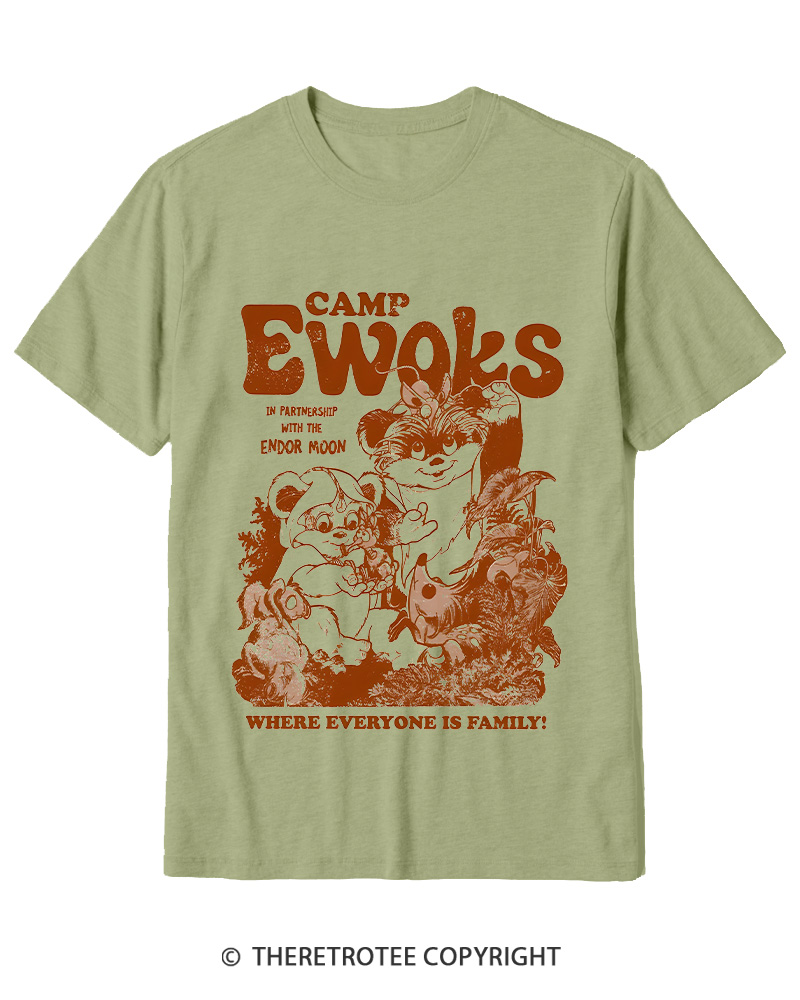 TheRetroTee Camp Ewoks 1980s Cotton T-Shirt