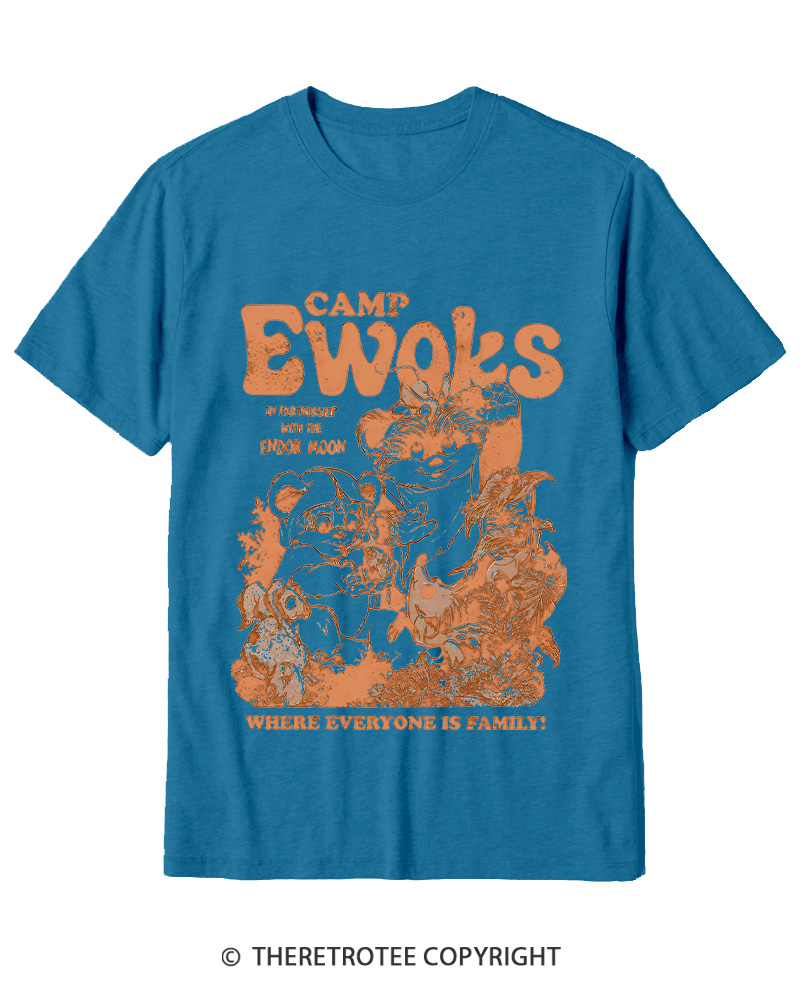 TheRetroTee Camp Ewoks 1980s Cotton T-Shirt