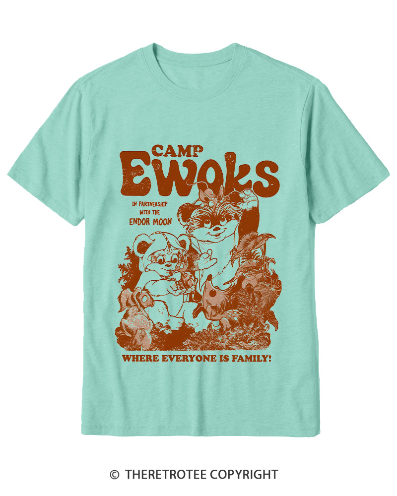 TheRetroTee Camp Ewoks 1980s Cotton T-Shirt