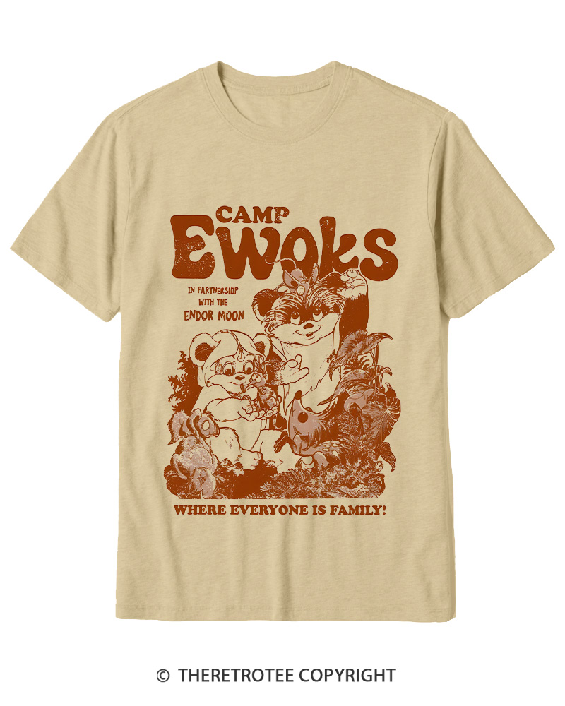 TheRetroTee Camp Ewoks 1980s Cotton T-Shirt