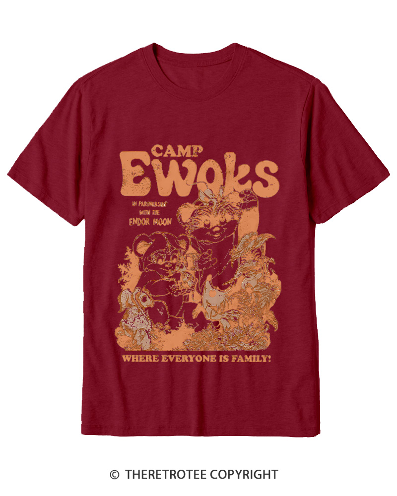 TheRetroTee Camp Ewoks 1980s Cotton T-Shirt
