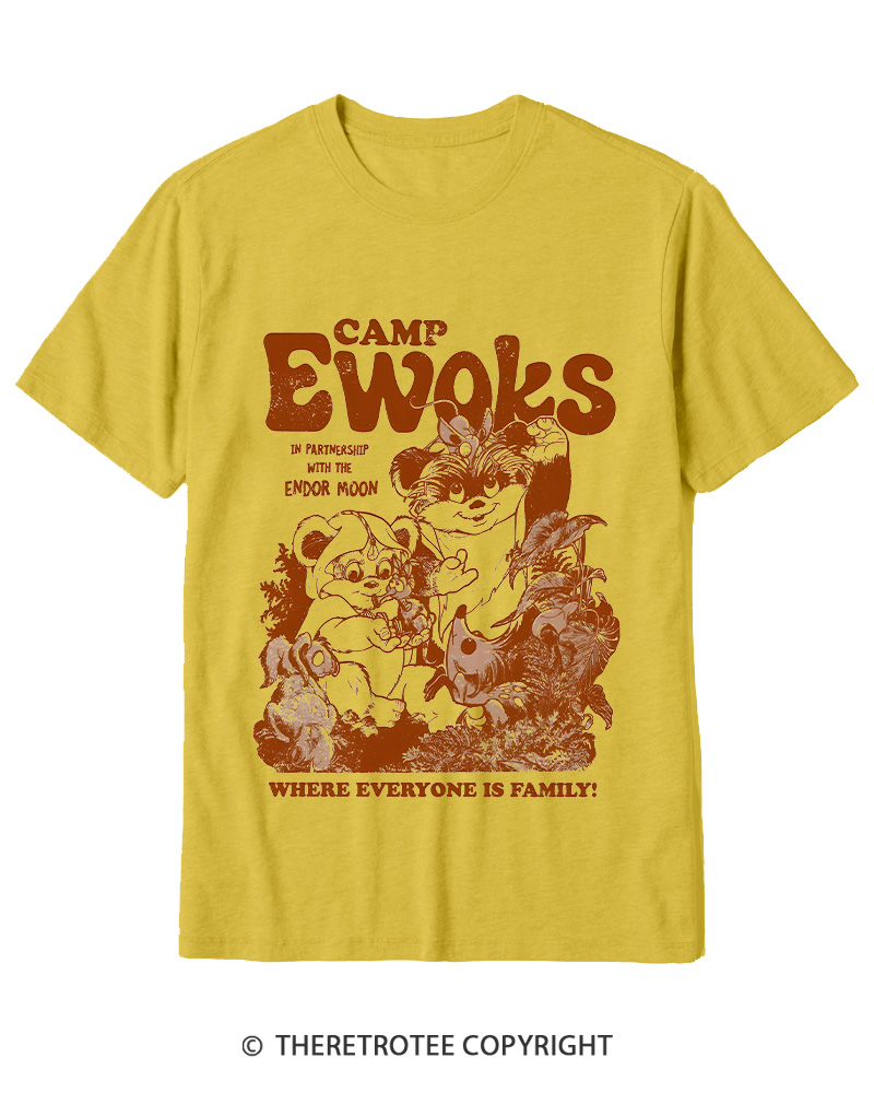 TheRetroTee Camp Ewoks 1980s Cotton T-Shirt