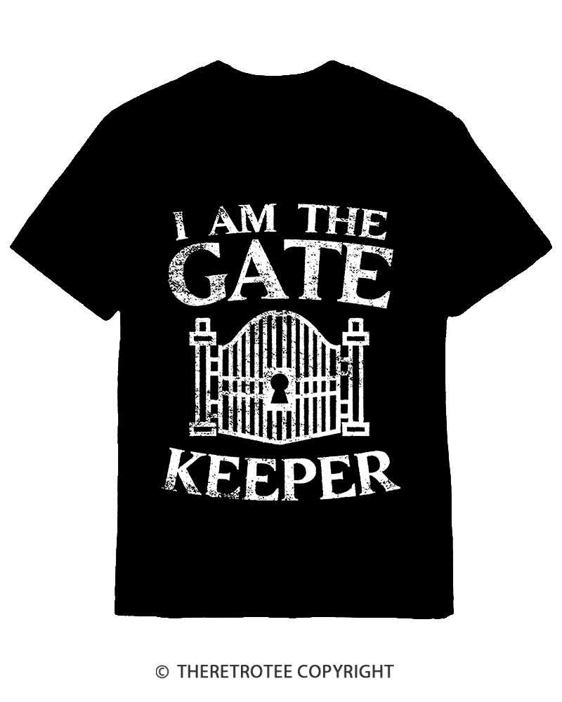 TheRetroTee I Am The Gatekeeper 1980s Cotton T-Shirt