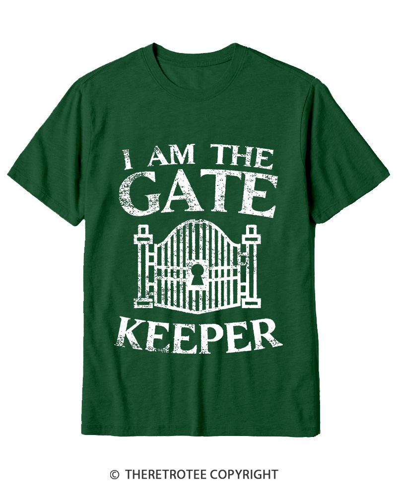 TheRetroTee I Am The Gatekeeper 1980s Cotton T-Shirt