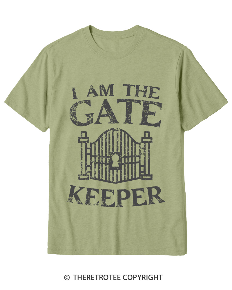 TheRetroTee I Am The Gatekeeper 1980s Cotton T-Shirt