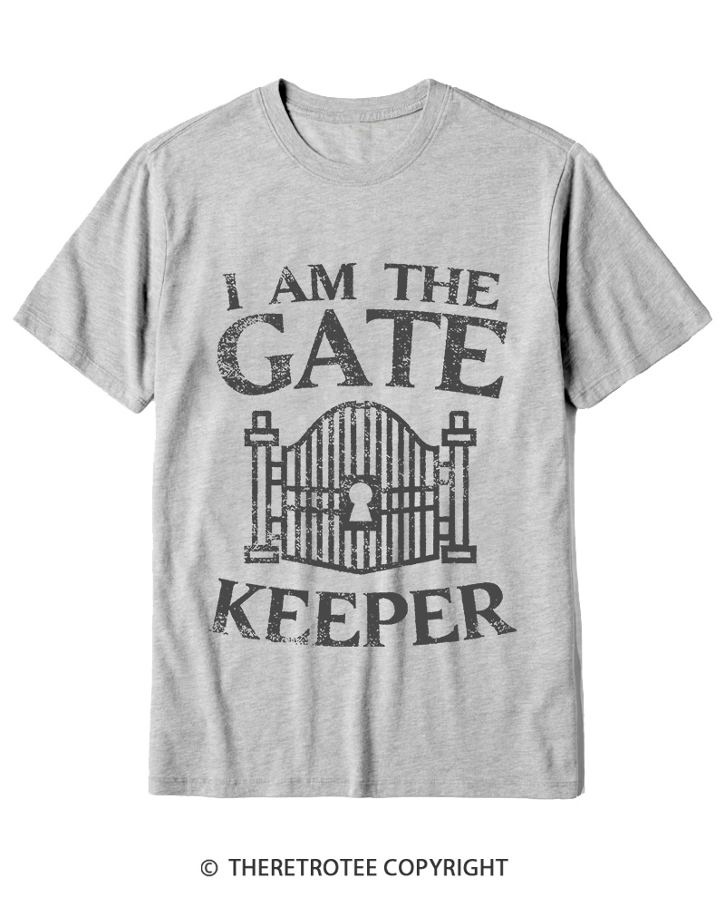 TheRetroTee I Am The Gatekeeper 1980s Cotton T-Shirt