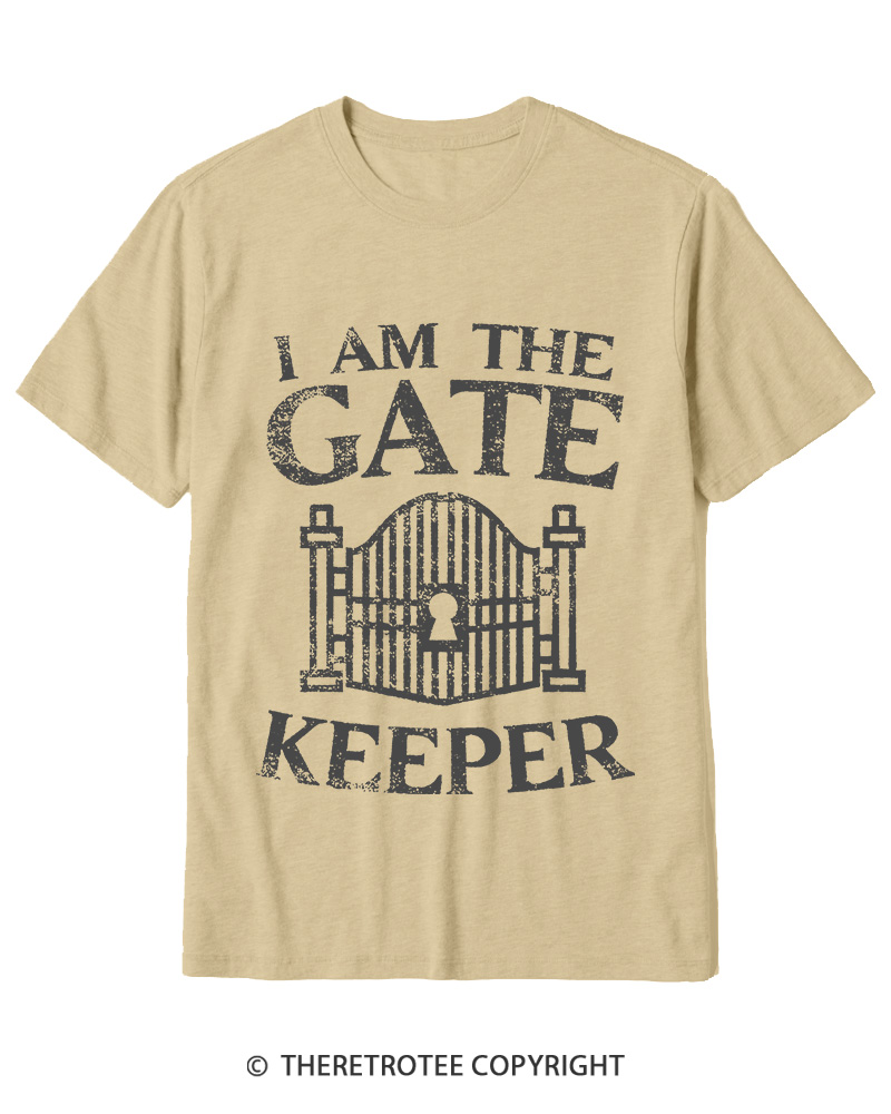 TheRetroTee I Am The Gatekeeper 1980s Cotton T-Shirt