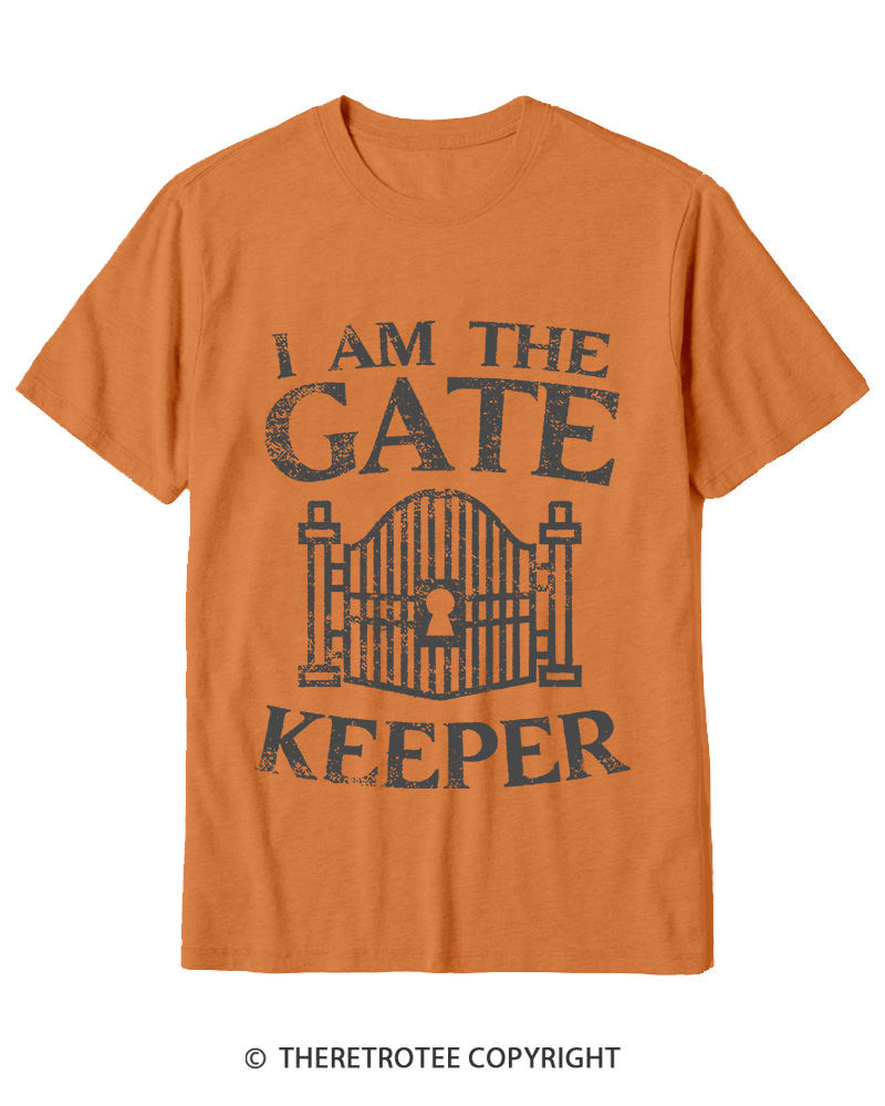 TheRetroTee I Am The Gatekeeper 1980s Cotton T-Shirt