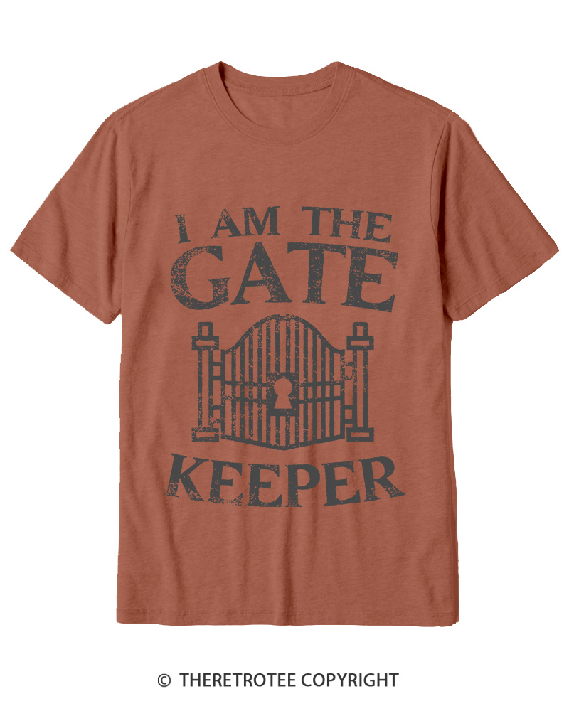 TheRetroTee I Am The Gatekeeper 1980s Cotton T-Shirt
