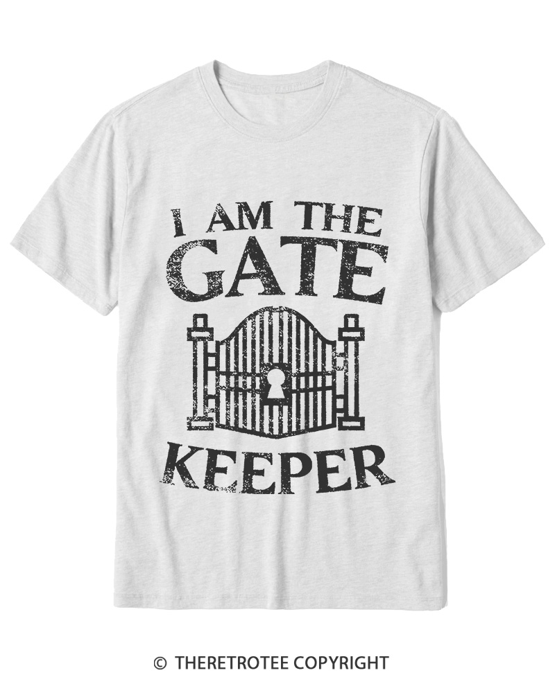TheRetroTee I Am The Gatekeeper 1980s Cotton T-Shirt