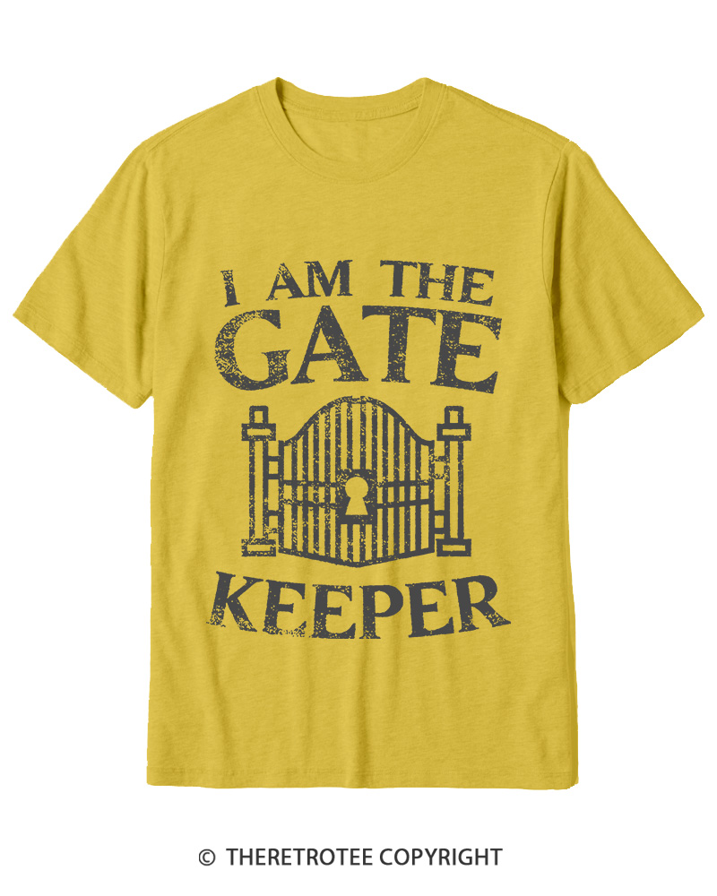 TheRetroTee I Am The Gatekeeper 1980s Cotton T-Shirt