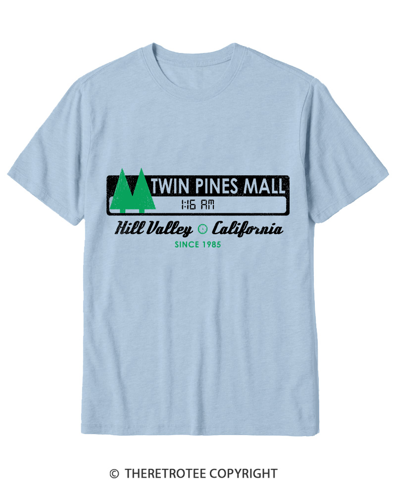 TheRetroTee Twin Pines mall Sign Worn 1980s Cotton T-Shirt