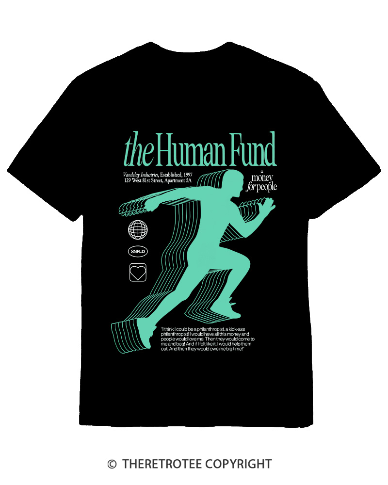 TheRetroTee The Human Fund 1990s Cotton T-Shirt