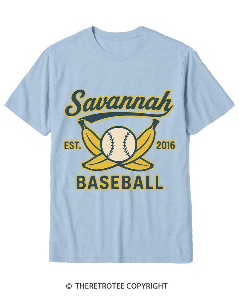 TheRetroTee Retro Savannah Baseball 2010s Cotton T-Shirt