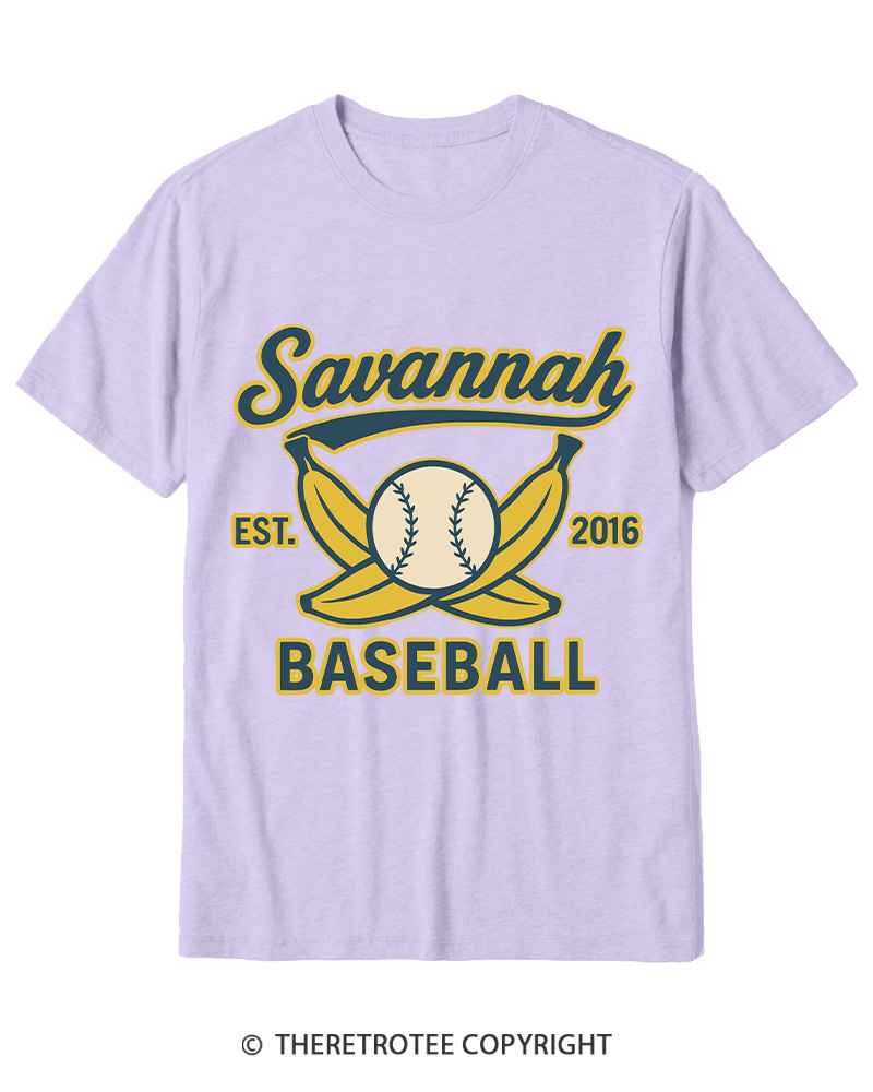 TheRetroTee Retro Savannah Baseball 2010s Cotton T-Shirt