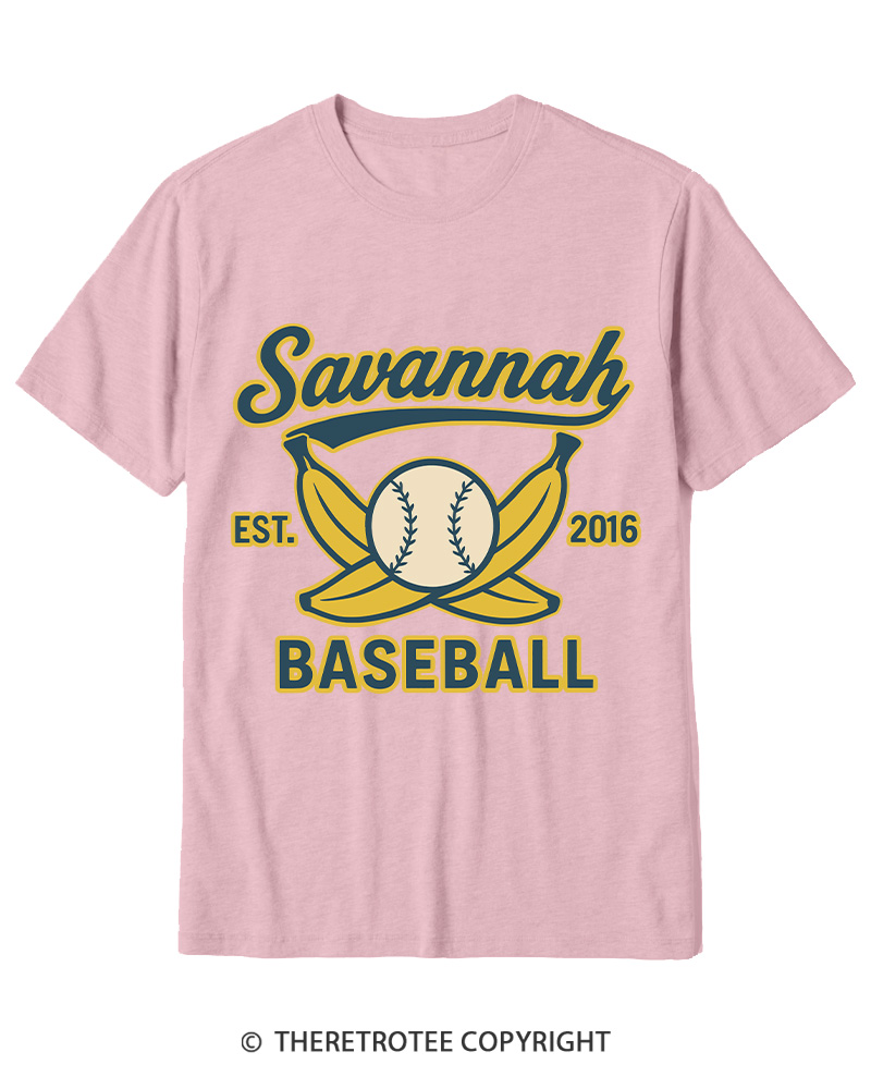 TheRetroTee Retro Savannah Baseball 2010s Cotton T-Shirt