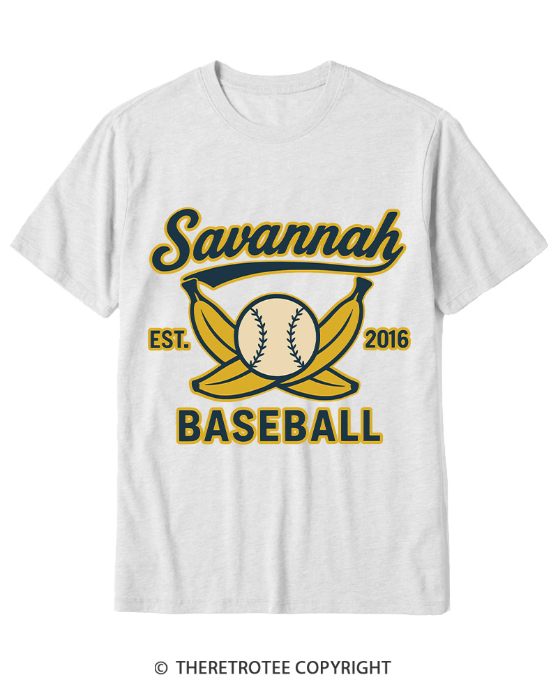 TheRetroTee Retro Savannah Baseball 2010s Cotton T-Shirt