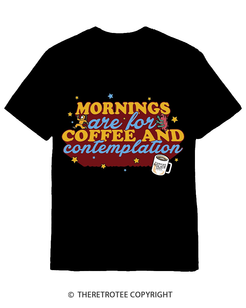 TheRetroTee Coffee Contemplations 1980s Cotton T-Shirt