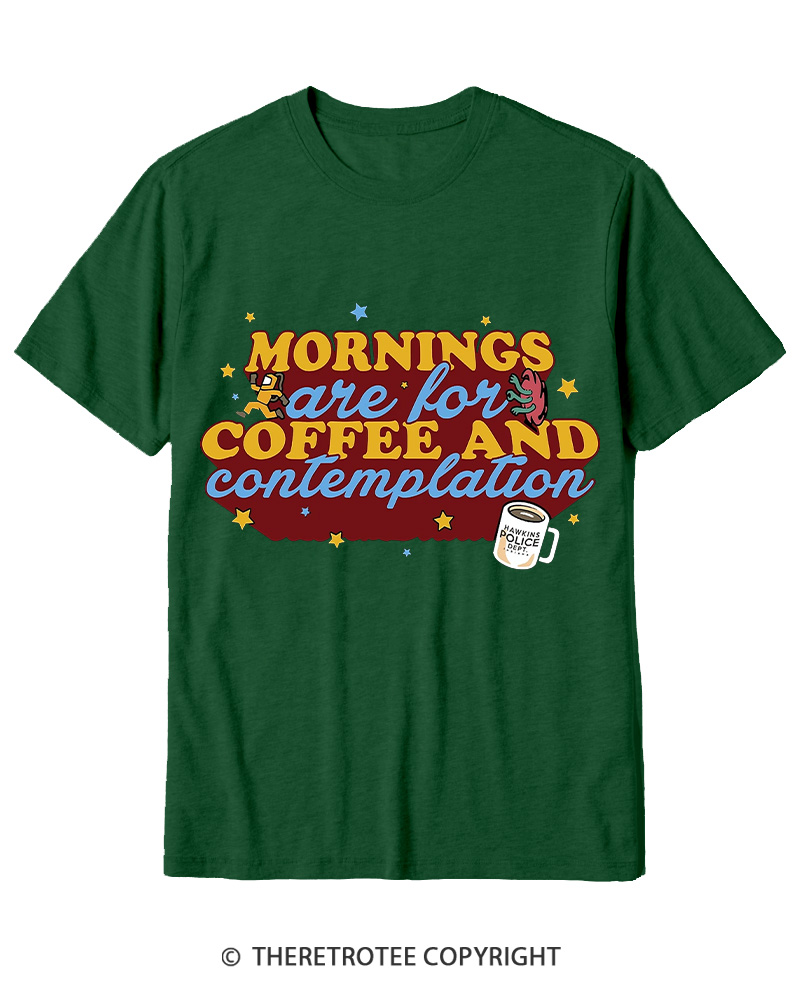 TheRetroTee Coffee Contemplations 1980s Cotton T-Shirt