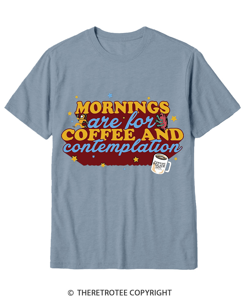 TheRetroTee Coffee Contemplations 1980s Cotton T-Shirt
