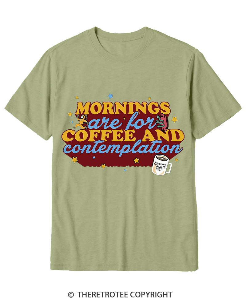 TheRetroTee Coffee Contemplations 1980s Cotton T-Shirt