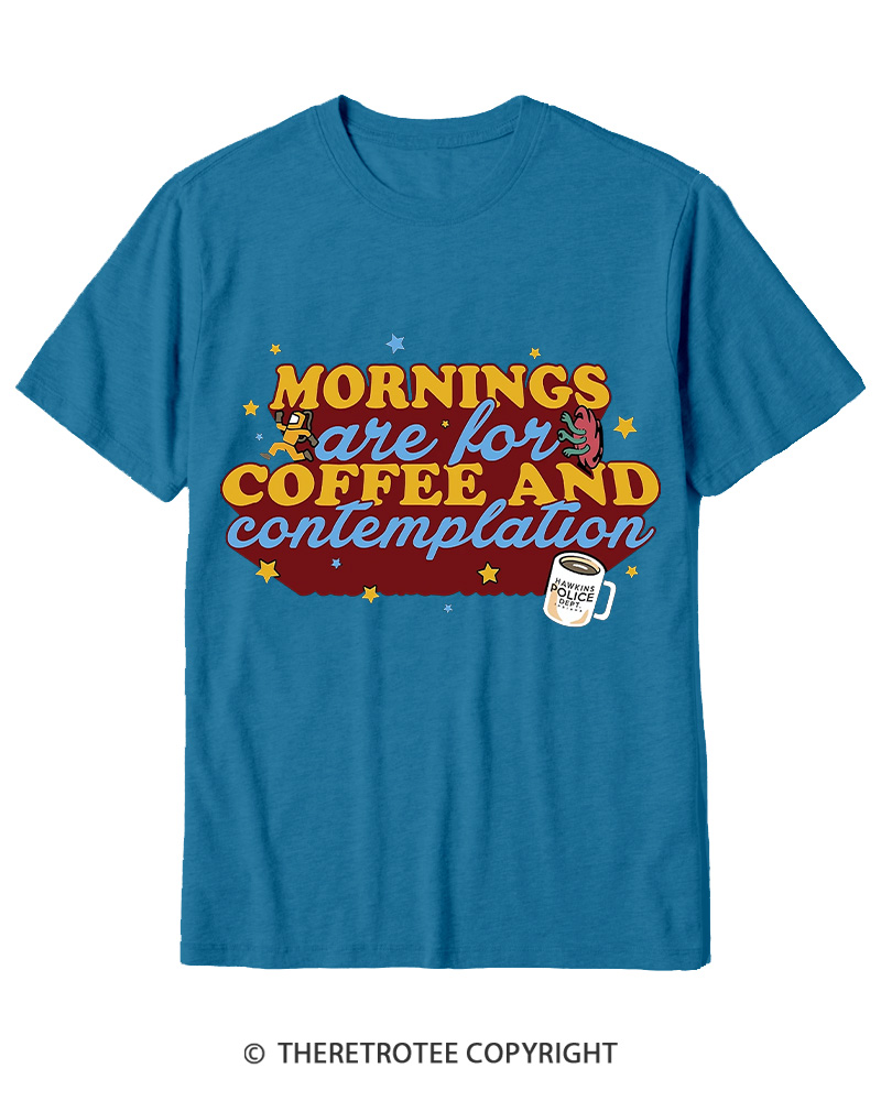 TheRetroTee Coffee Contemplations 1980s Cotton T-Shirt