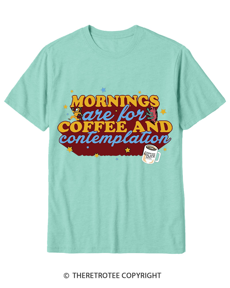 TheRetroTee Coffee Contemplations 1980s Cotton T-Shirt