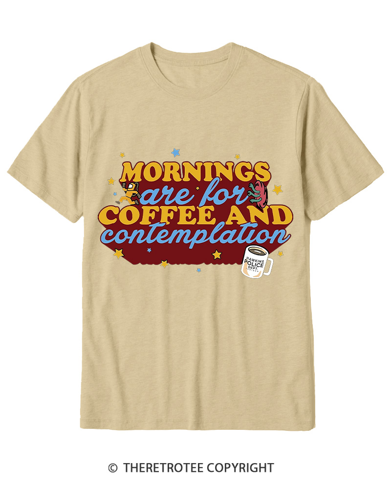 TheRetroTee Coffee Contemplations 1980s Cotton T-Shirt