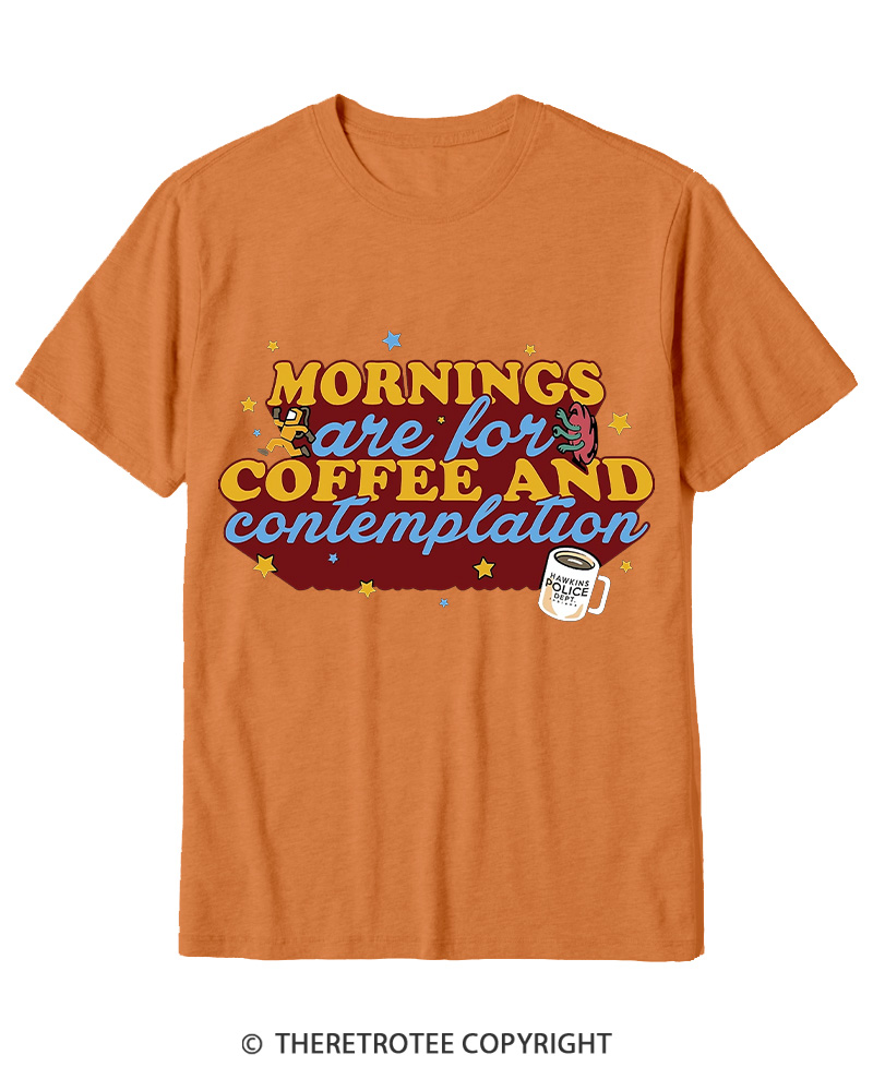 TheRetroTee Coffee Contemplations 1980s Cotton T-Shirt