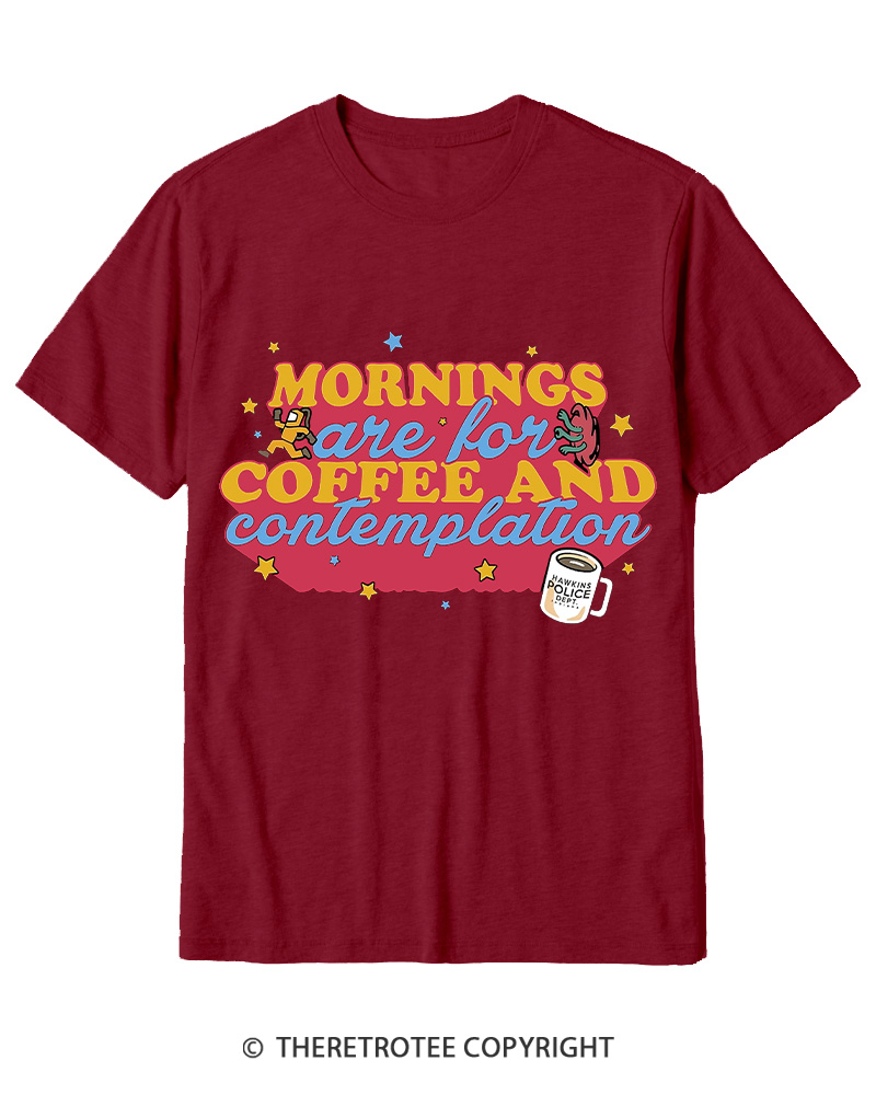 TheRetroTee Coffee Contemplations 1980s Cotton T-Shirt