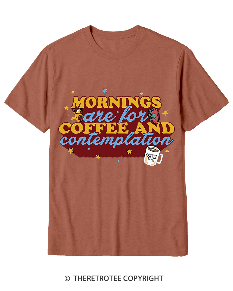 TheRetroTee Coffee Contemplations 1980s Cotton T-Shirt