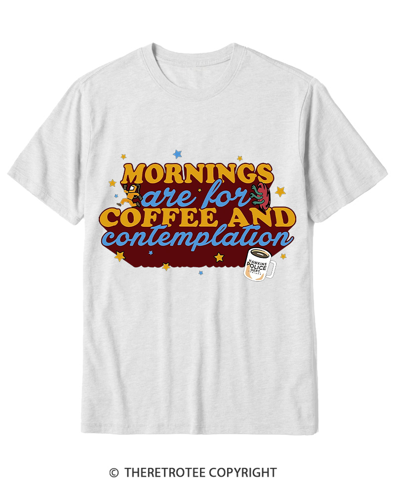 TheRetroTee Coffee Contemplations 1980s Cotton T-Shirt