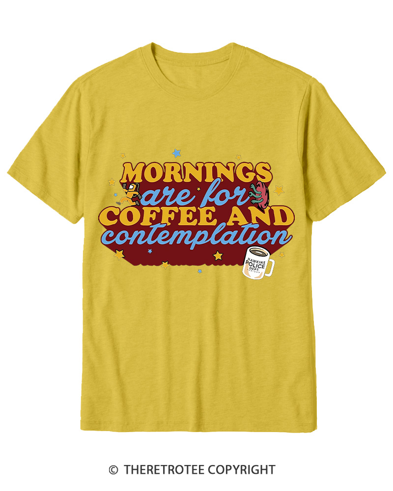 TheRetroTee Coffee Contemplations 1980s Cotton T-Shirt