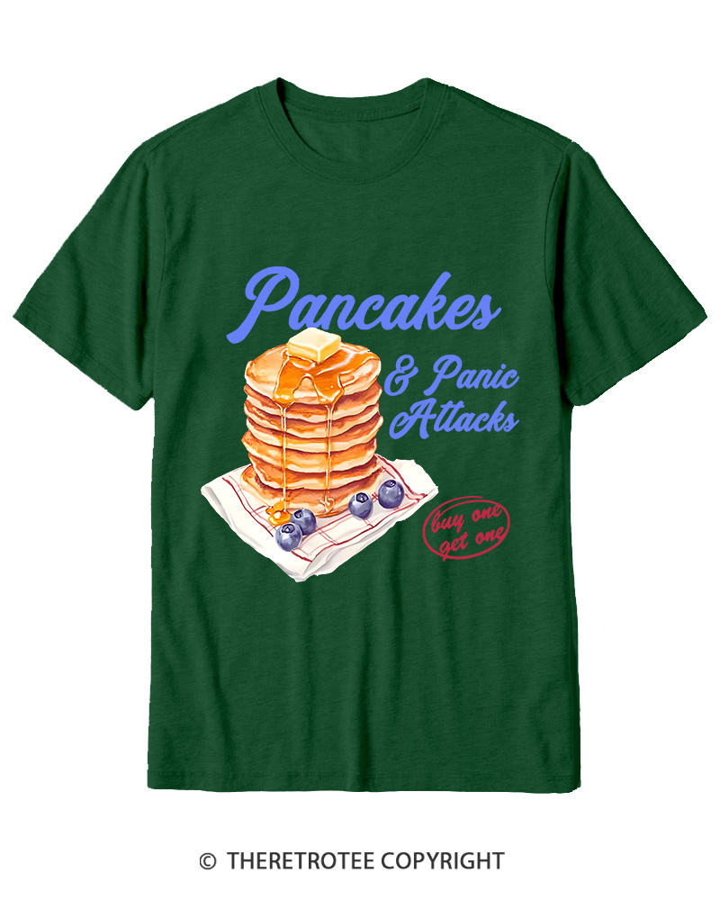 TheRetroTee Pancakes & Panic Attacks 1960s Cotton T-Shirt